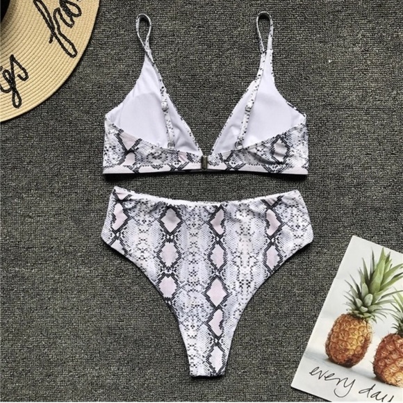 NEW! Snakeskin Push-up Two-Piece Swimsuit - Picture 7 of 7